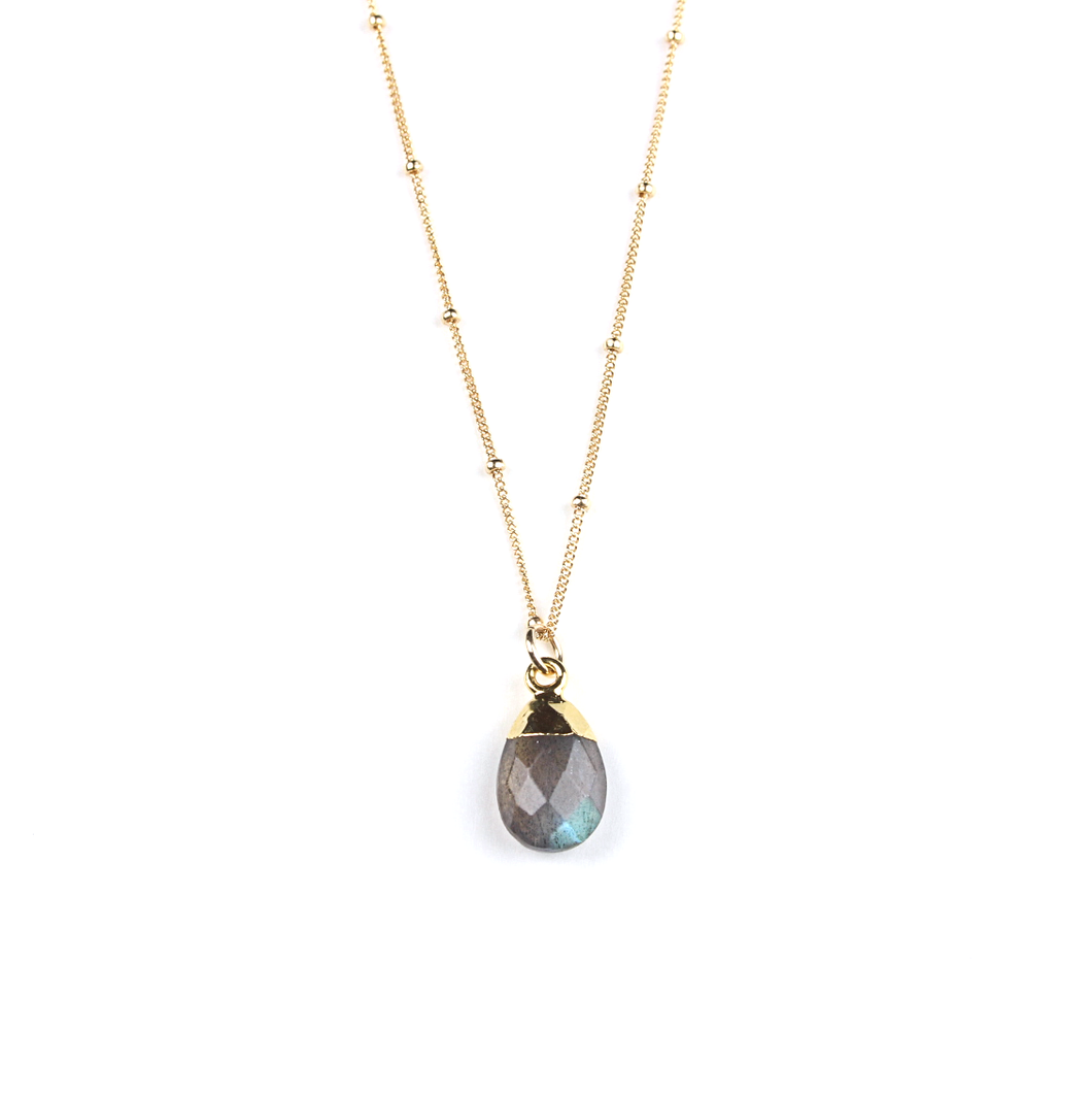 Sophie Gold Dipped Labradorite Necklace