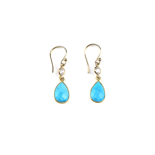 Shiloh Turquoise and Diamond Earrings