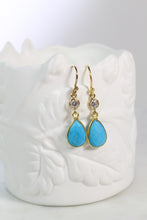 Shiloh Turquoise and Diamond Earrings