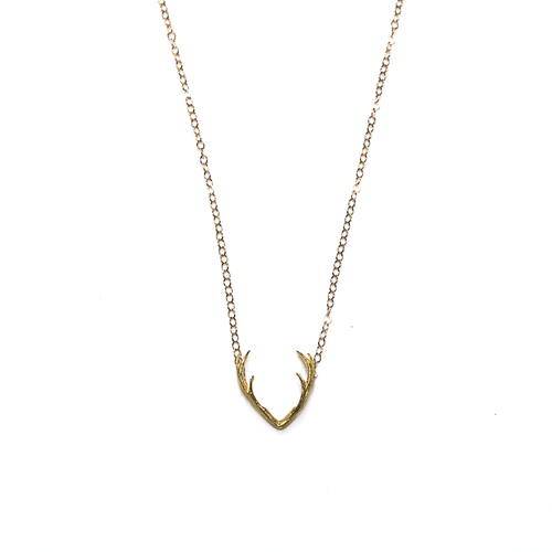 Fawn Gold Antler Necklace