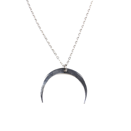 Luna Silver Crescent Moon Necklace