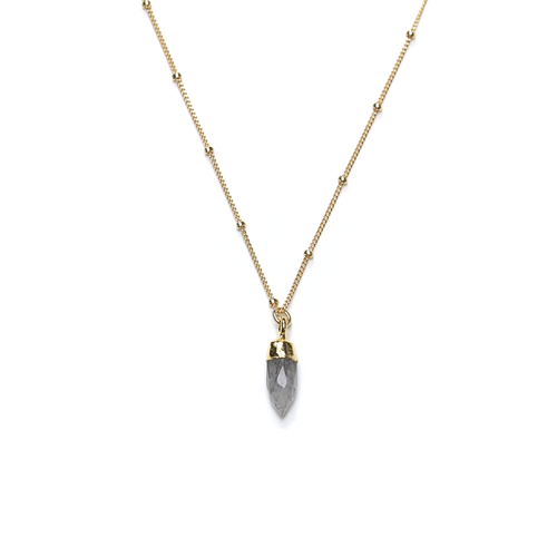 Stella Gold Rutilated Quartz Satellite Necklace