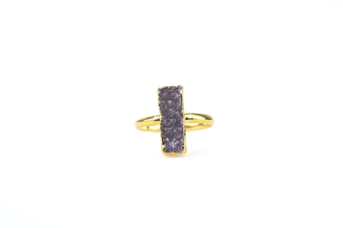 Druzy Bar Ring No. 1