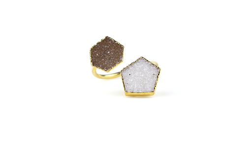 Double Druzy Ring No. 3